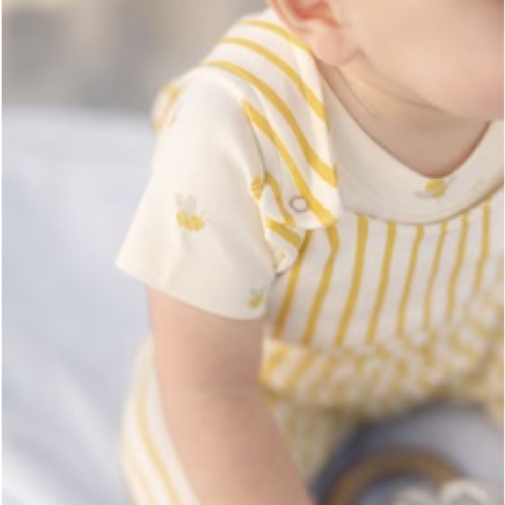 Pehr striped overalls